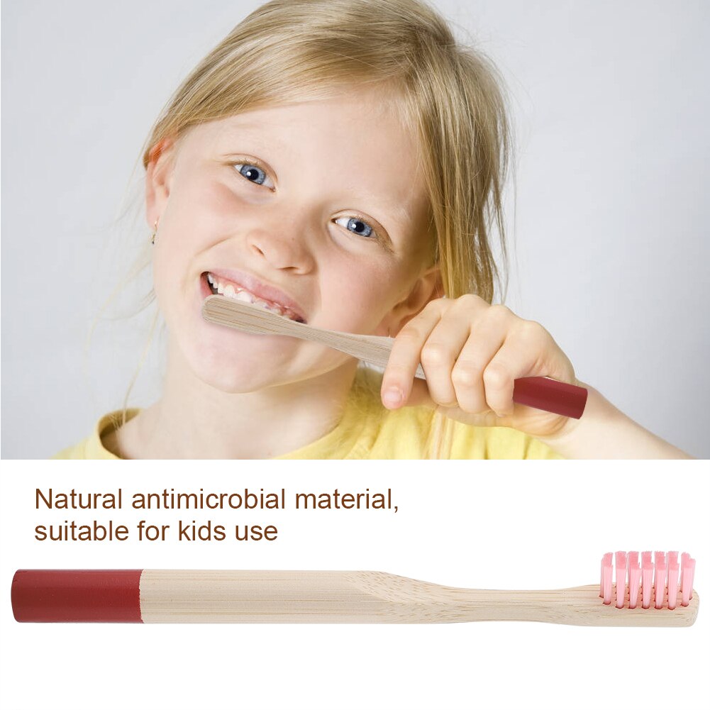 Crianças escova de dentes de bambu 1 pc crianças macio cabelo de madeira escova de dentes natural bambu lidar com cuidado oral eco amigável escova de dentes
