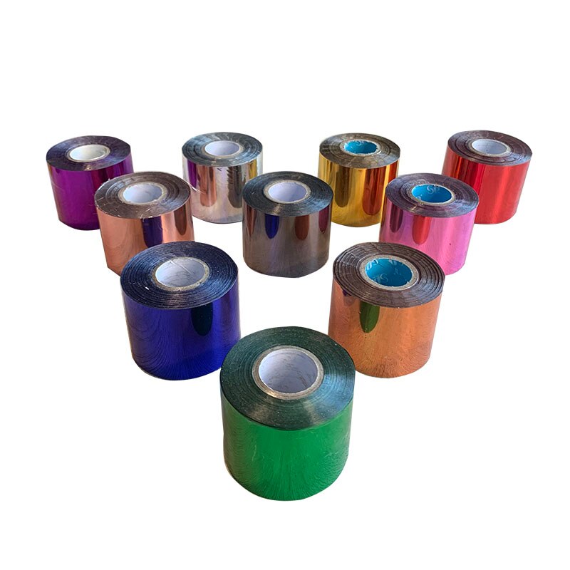 1 rol 5 cm x 120m 10 kleuren stempelfolie warmteoverdracht lamineren servet vergulden pvc visitekaartje reliëf