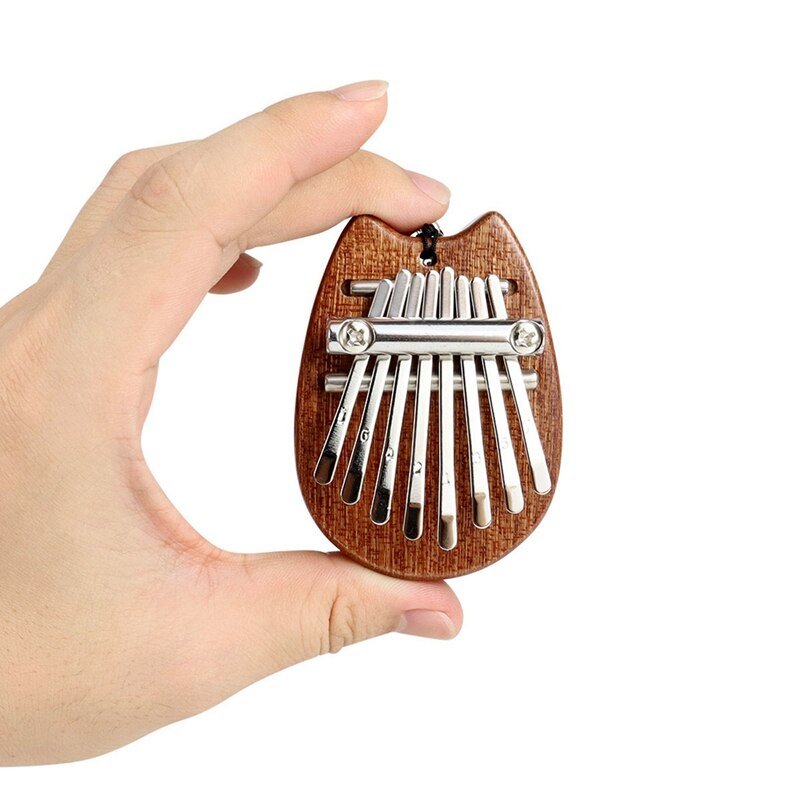 8 touches Mini Kalimba doigt pouce Piano Marimba avec pendentif accessoire Musical
