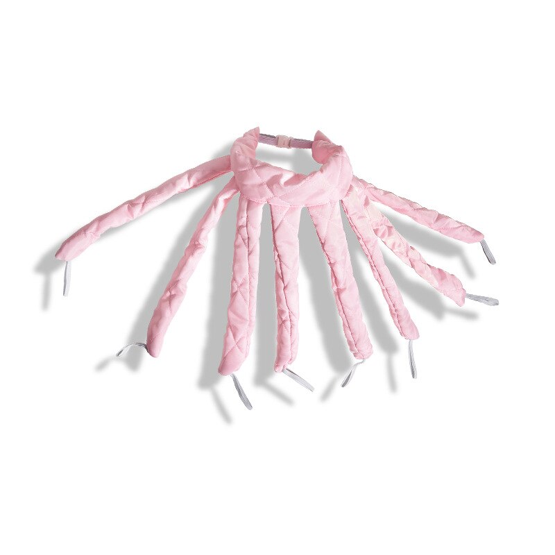 Bigoudis pour cheveux sans chaleur, bigoudis, serre-tête, ruban de soie, ondulation douce, sans chaleur: Rose
