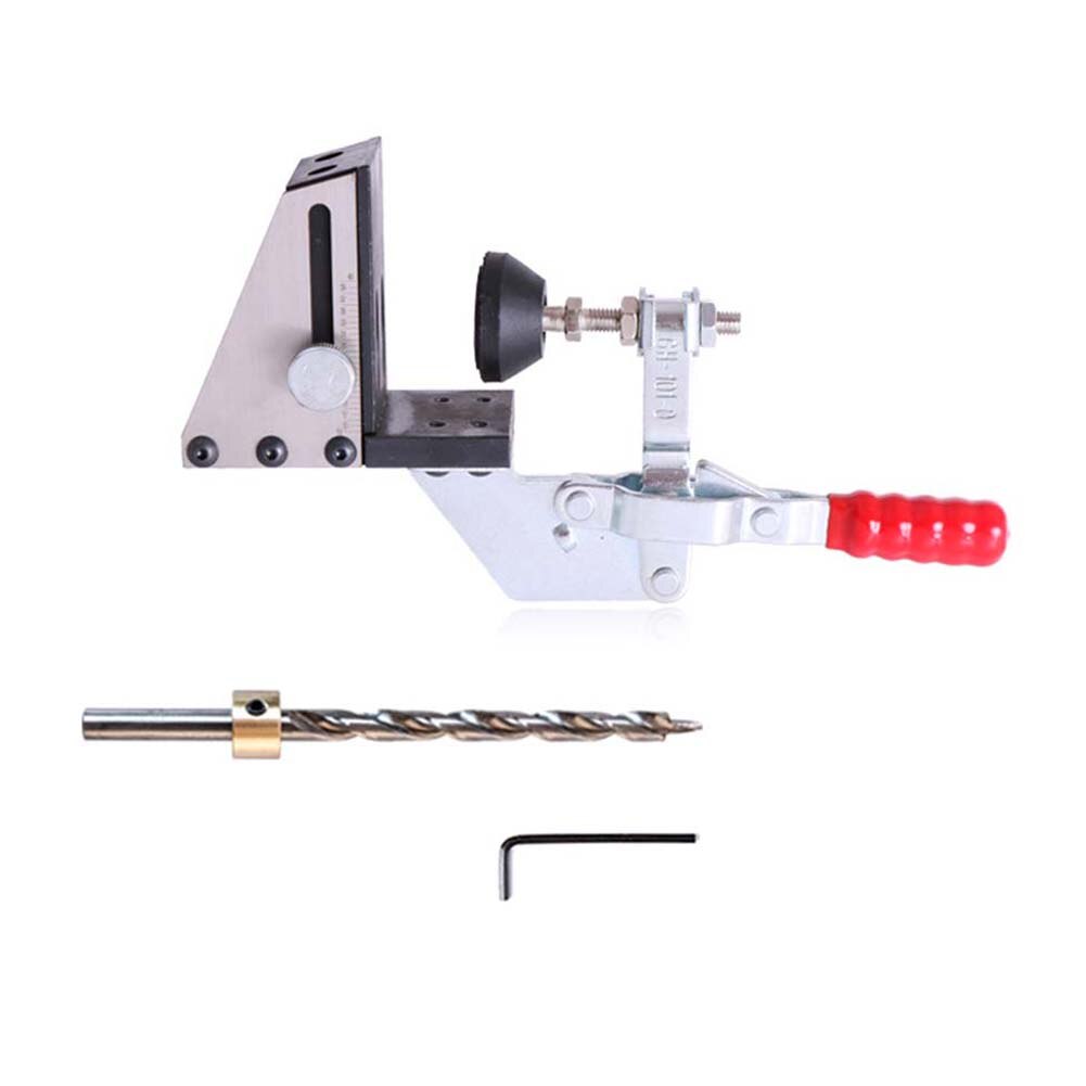 Outil de perçage Oblique pour le travail du bois Guide de perforateur Guide de perçage incliné outil de perçage de gabarit pince et pas de foret Kit de charpentier