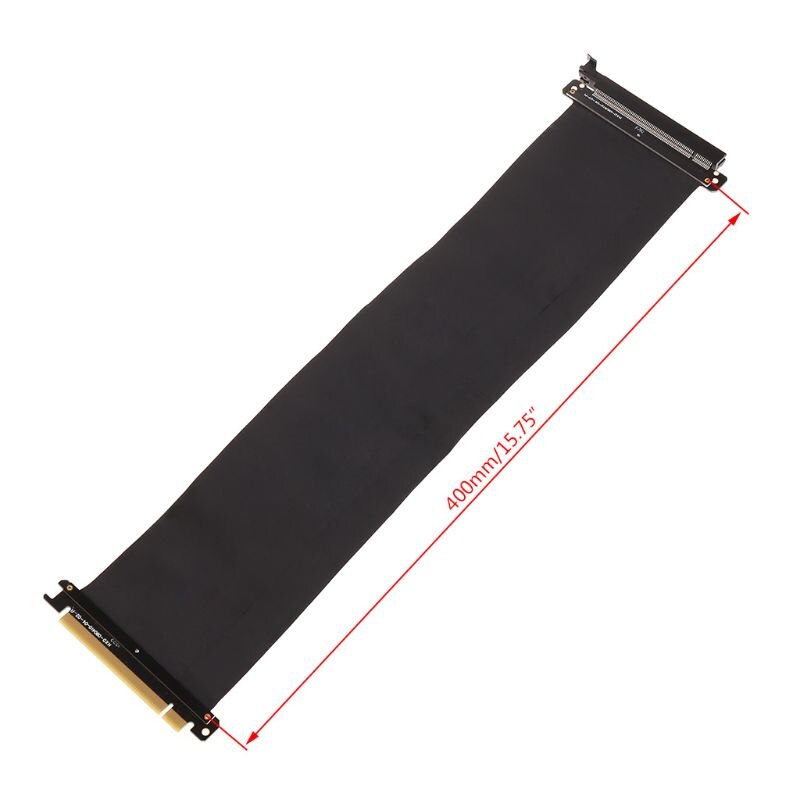 Højhastigheds pc-grafikkort pci express 3.0 16x fleksibelt stik kabelstigningskortudvidelsesportadapter til gpu med antijam: 40cm