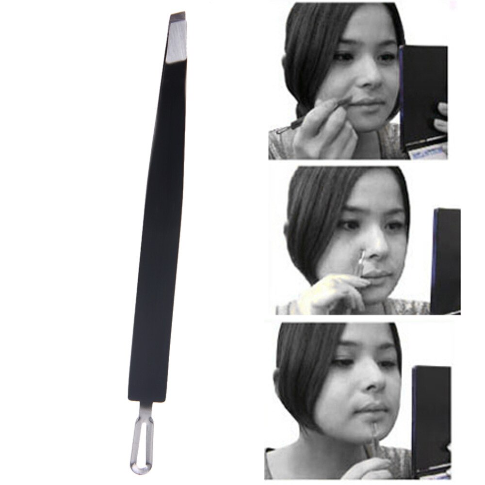 2 in1 antistatiska ögonbryn pincett blackhead remover verktyg ansiktshårborttagning clip rena pormaskar ögonbryn makeup skönhetsverktyg