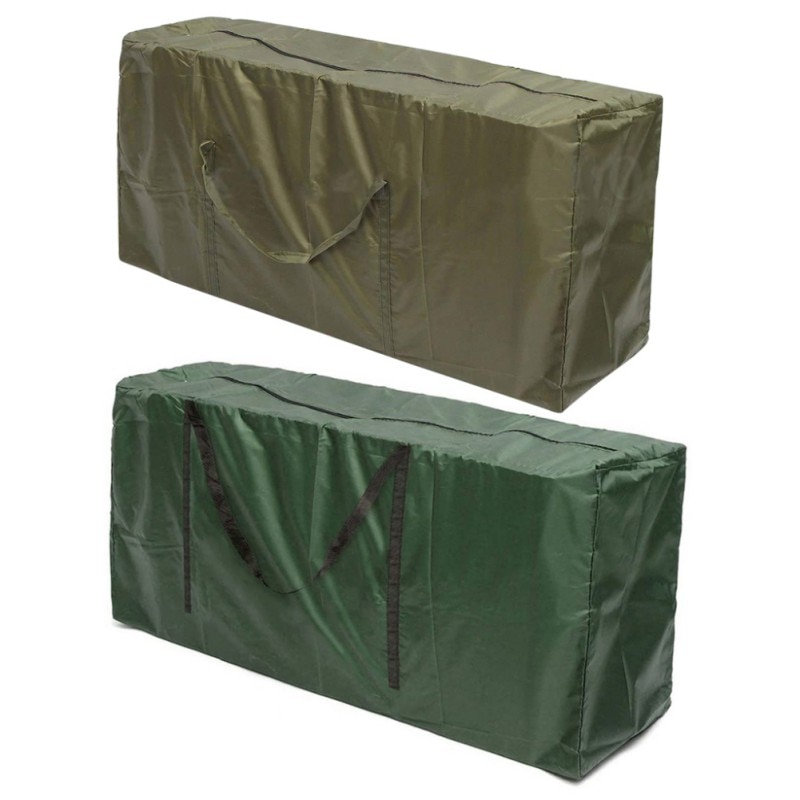 Coussin extérieur housse de rangement sac étanche léger rectangulaire organisateur de meubles avec poignée fermeture à glissière pour jardin arbre de noël