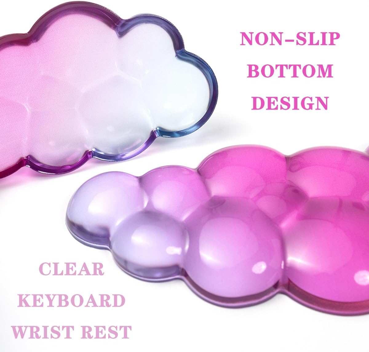 Ergonomische Siliconen Gel Polssteun Set voor Toetsenbord & Muis - Compatibel met 60%/68%/75% Toetsenborden