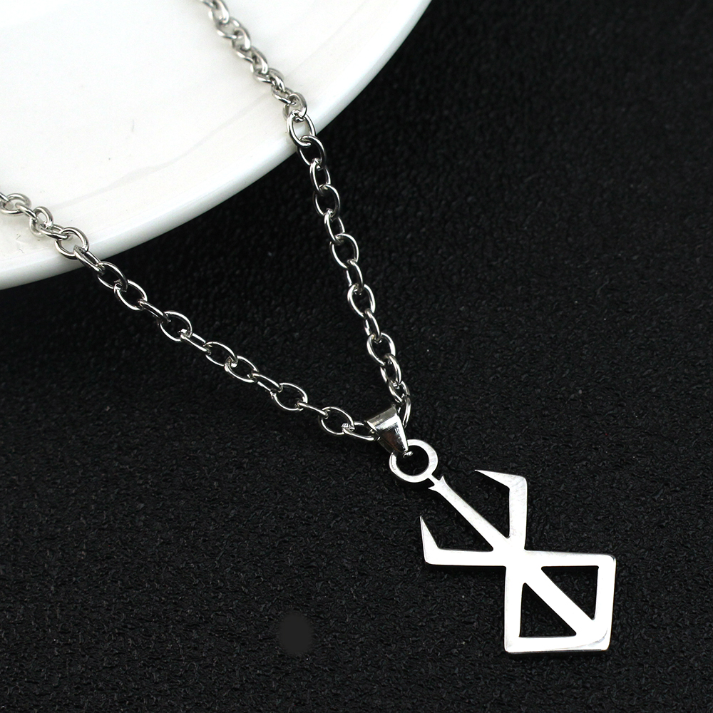 Berserker rune symbol halskæde nordisk logo stål emblem nordisk amulet talisman tegn halskæde smykker
