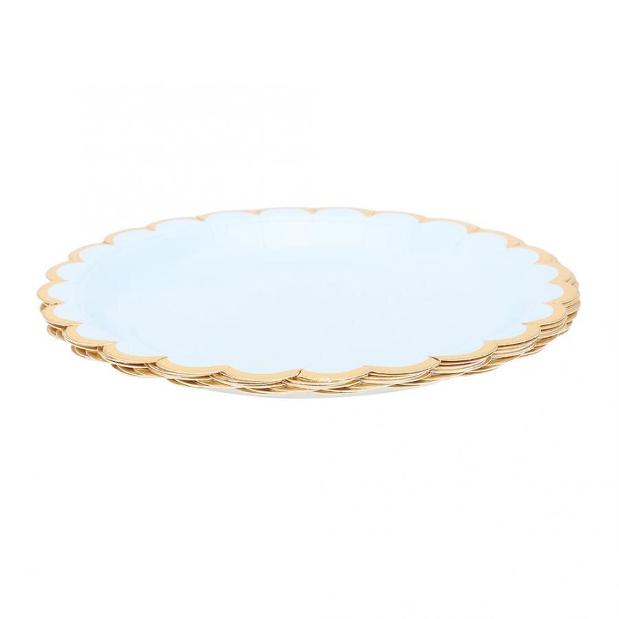8pcs 7in Wegwerp Papier Ronde Plaat Verjaardag Bruiloft Feestartikelen Schotel Servies Wegwerp Borden Gerechten