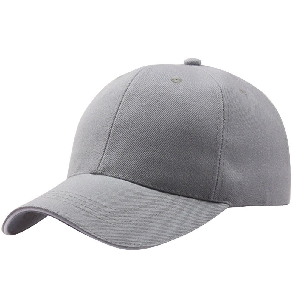 Gorra de béisbol con visera curvada Lisa para hombre y mujer, gorra ajustable de Color sólido a la CD: C