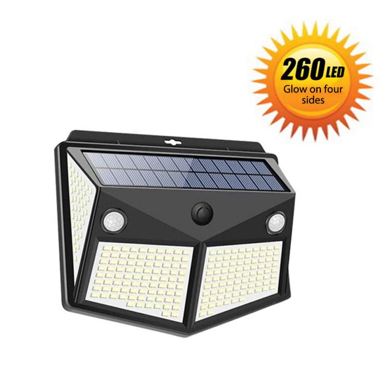 160/260 Led Solar Light Outdoor Solar Lamp Zonne-energie Zonlicht Waterdichte Pir Motionsensor Straat Licht Voor Tuin Decoratie: 1 pcs 260led