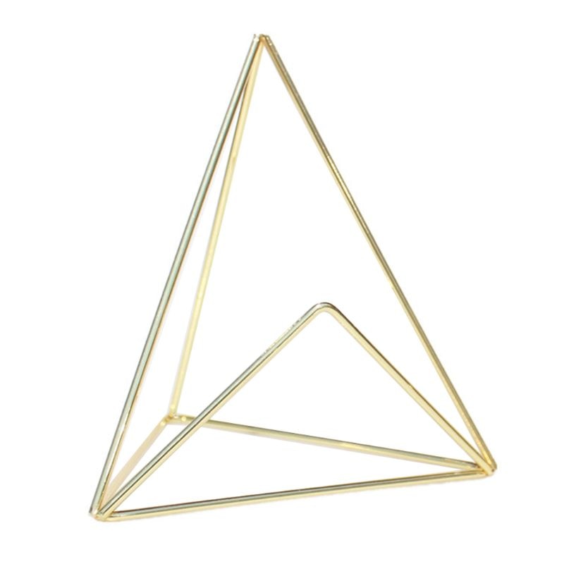 Jerngeometrisk firmanavn kortholder display stativ skrivebord bord foto notat mappe arrangør 2 størrelser