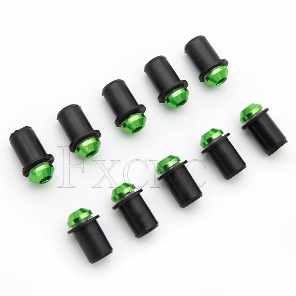 Boulons de pare-brise de moto, accessoires universels M5x16mm, Kit de vis de pare-brise pour Honda Suzuki Kawasaki Yamaha 10 pièces: Bleu