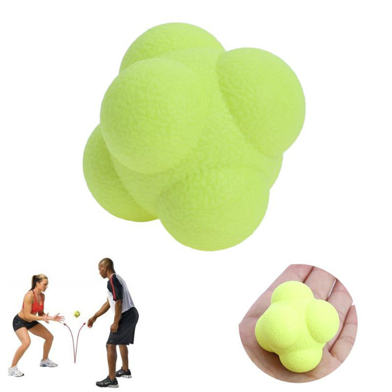 Sekskantet reaksjonsball silikon smidighet koordinering refleks trening sport trening kondisjonstrening ball for kvinner og menn