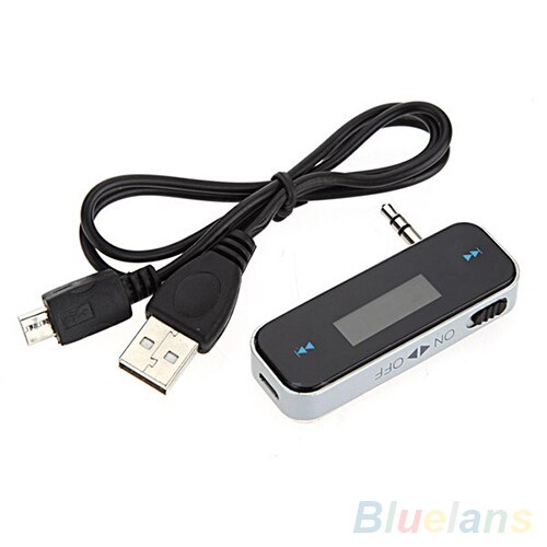 senza fili 3.5 millimetri auto Trasmettitore FM Schermo LCD Cavo per il iPhone 4 4S 5 5S 6 ipod tocco