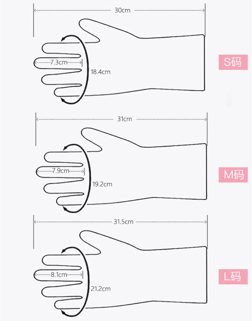 Guantes duraderos para el hogar, manoplas de goma para limpieza de cocina, lavaplatos, material seguro y de ajuste suave, importados de Japón