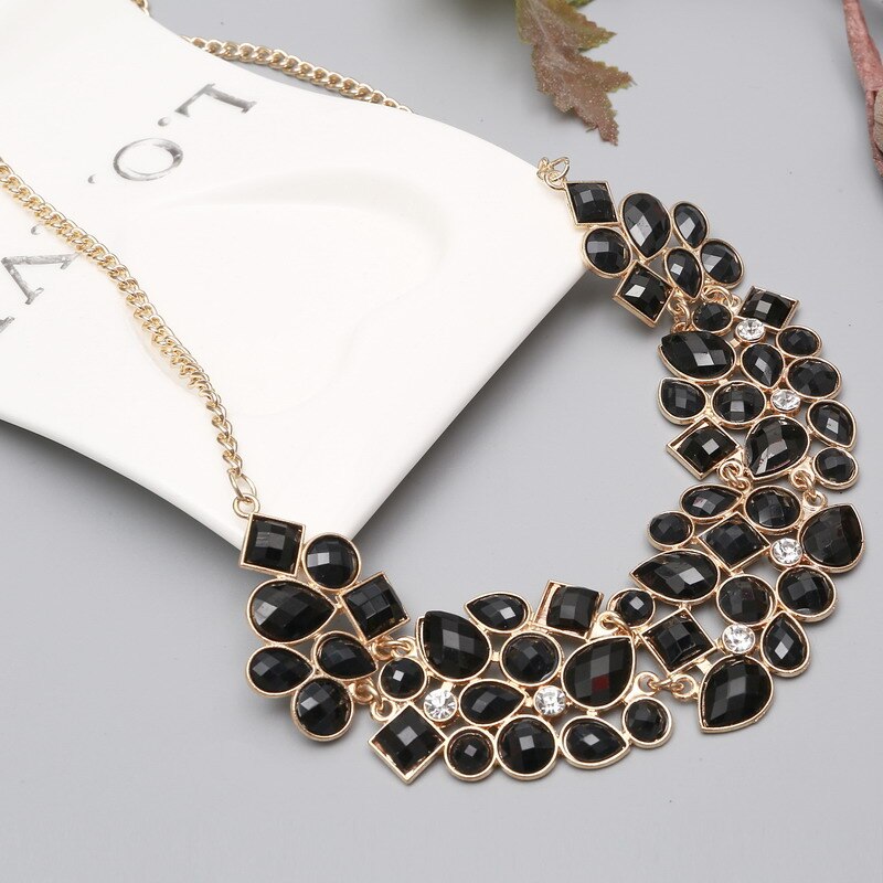 Moda biżuteria kobiety luksusowy kołnierzyk z kryształu górskiego kolorowy kryształ kolia kwiatowa Choker kreatywne naszyjniki wisiorki kobiety biżuteria: XL905