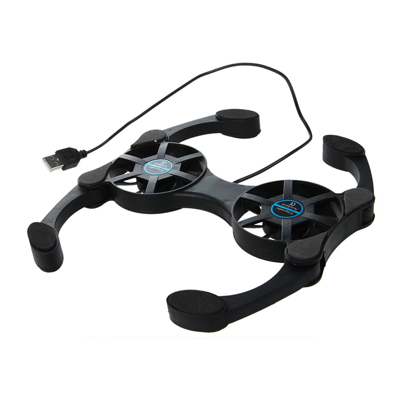 Usb Laptop Fan Stand Notebook Foldable Fan Cooler Notebook Cooling Pad with 2Fans Radiator Cooler Master Computer Accessories: Default Title