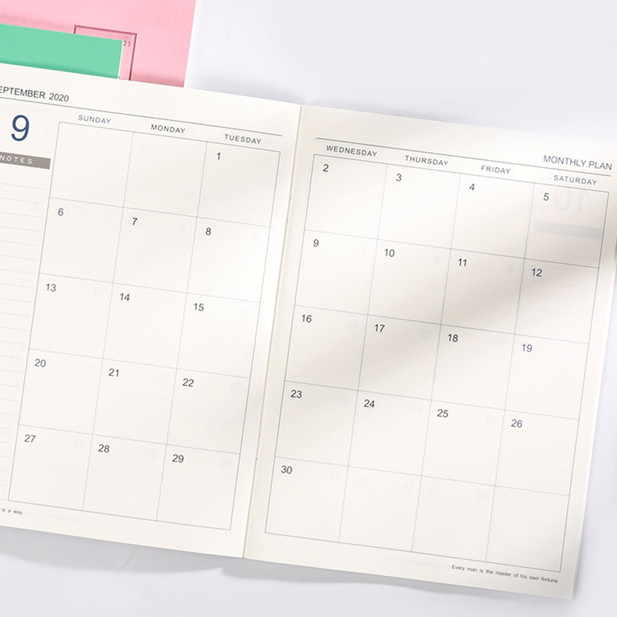 B5 Self-Filling Monthly Planner Notebook Notepad Teacher Lesson Schedule Business Office Record Notebook 24 Sheets for 18 Months