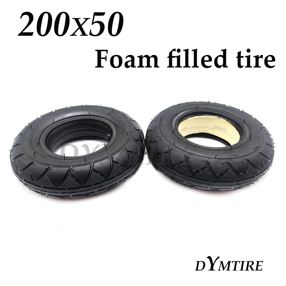 200x50 Solid Tire Polyurethane Foam Filled for Mini Electric Scooter 8 Inch Explosion-Proof Tyre