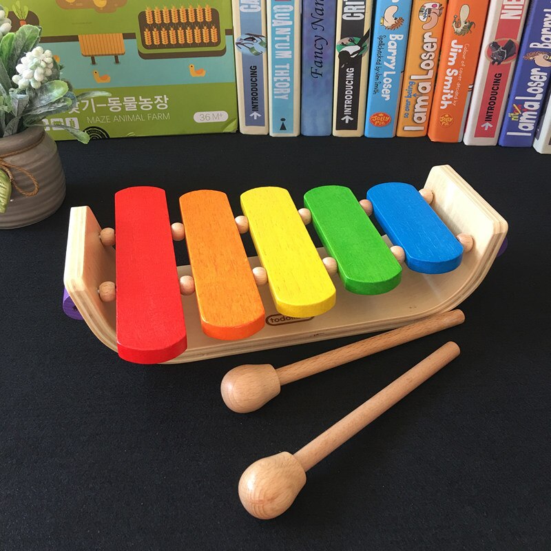 Xylofoon Speelgoed Chrismas Voor Kids Regenboog Houten Xylofoon Voor Kinderen Muzikaal Speelgoed Creatieve Instrument Houten Instrumenten