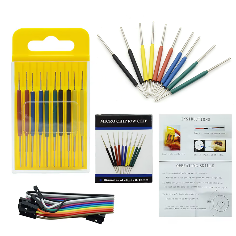 10 Stück Universal- Chip Prüfung Clip IC Klemme Chip BIOS Online Brennvorrichtung Präzisions-sop-SMD-Stift-Sockeladapter für Logikanalysator
