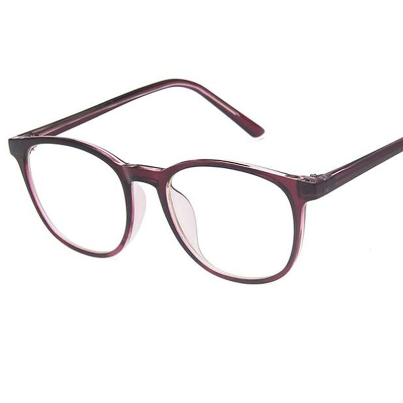 TR90 Ultra Light Round spectacle frame Women's Transparent Clear Lens Female Girl Myopia Nerd Glasses Without Diopters