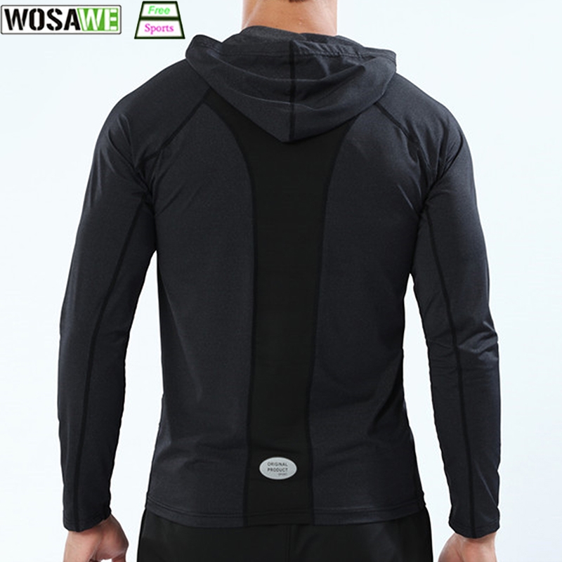 BARBOK Männer der Sport Hoodie Sweatshirt langarm Atmungsaktiv Schnell trocknend Elastische Gym Fitness Kleidung Laufen Jogging Sport Tragen