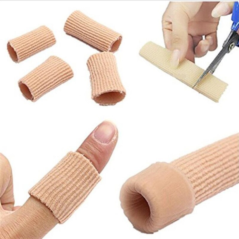 Stoff finger tåbeskytter separator applikator pedikyr mais callus remover hånd smertelindring myk silikonrør fotpleieverktøy
