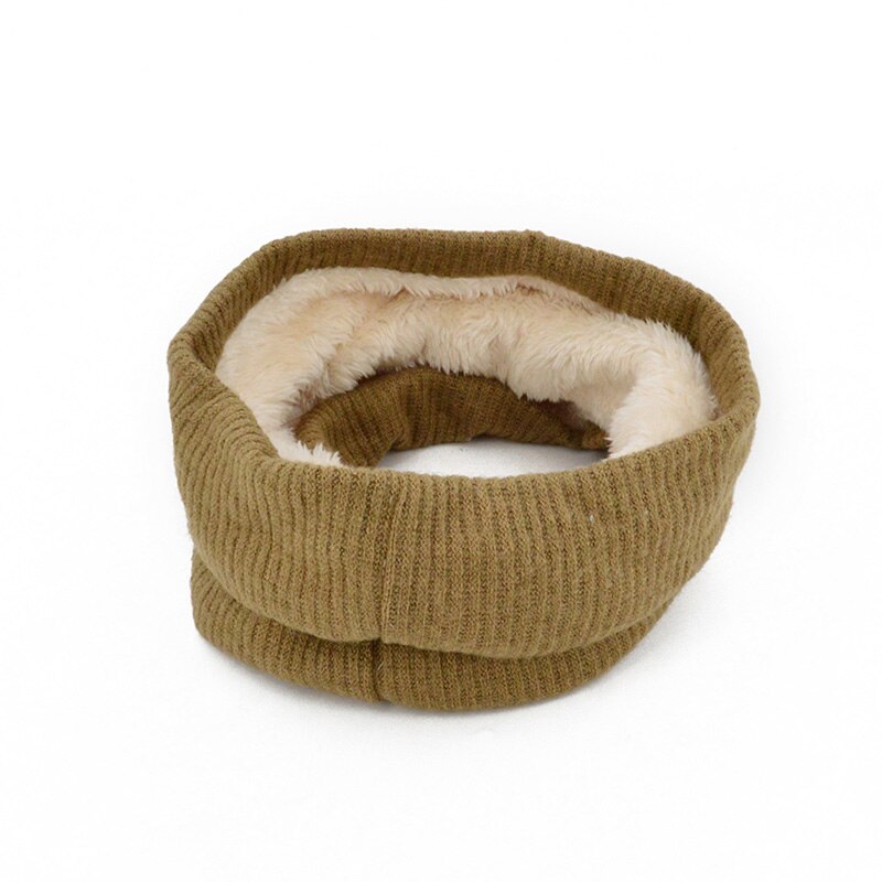 Talvivillahuivi naisille miehille lapsille paksunnettu sametti o-huivi naisen kaulahuivi lämmin kaulus yksivärinen echarpe femme hiver: 04