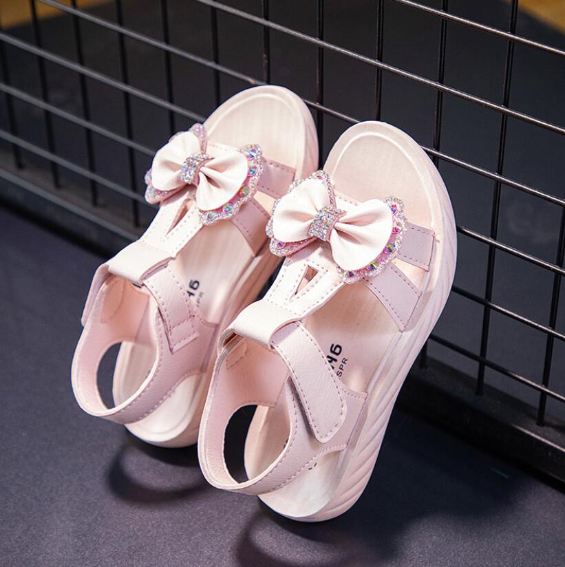 Children's Sandals Summer Girls Shoes Princess kids Sandals For Girls Lovely Rhinestone Butterfly Beach Shoes