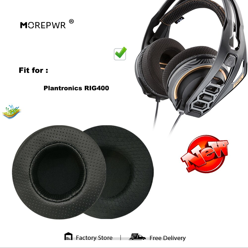 Replacement Ear Pads for Plantronics RIG 400 RIG-400 RIG400 Headset Parts Leather Cushion Velvet Earmuff Earphone Sleeve Cover