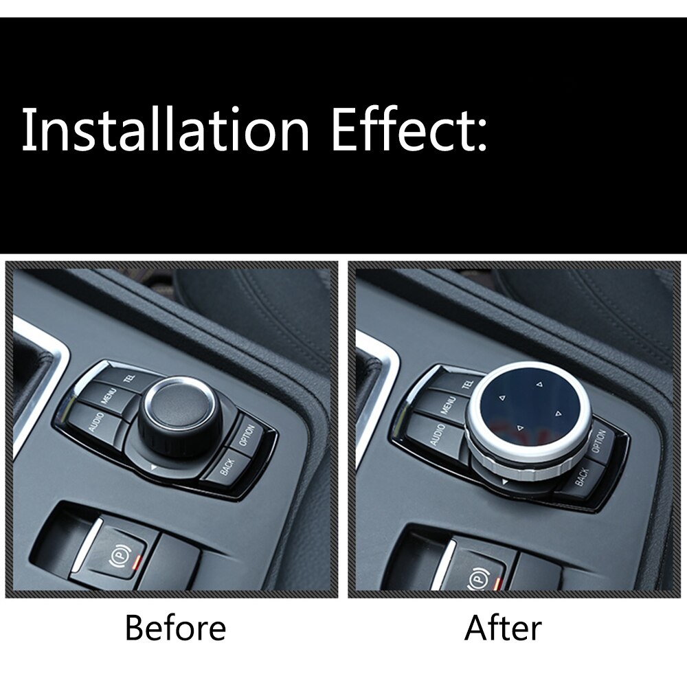 Aluminum Multimedia Control Knob Button Cover Cap For BMW 1 2 4 3 5 Series X1 X3 X5 X6 GT iDrive F30 E90 E92 E60 E61 Car Styling