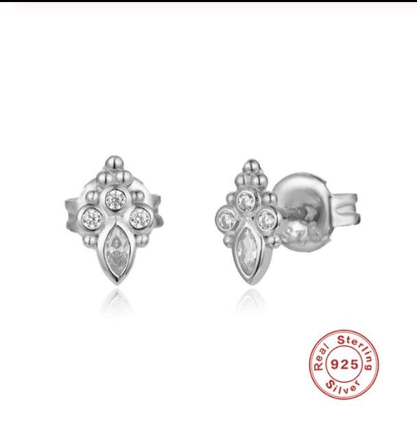 ROXI 925 Sterling Silber Tier Hund Katze Paw Stud Ohrringe für Frauen Piercing Ohr Schmuck Zirkonia Ohrringe Koreanische Brincos: Silber