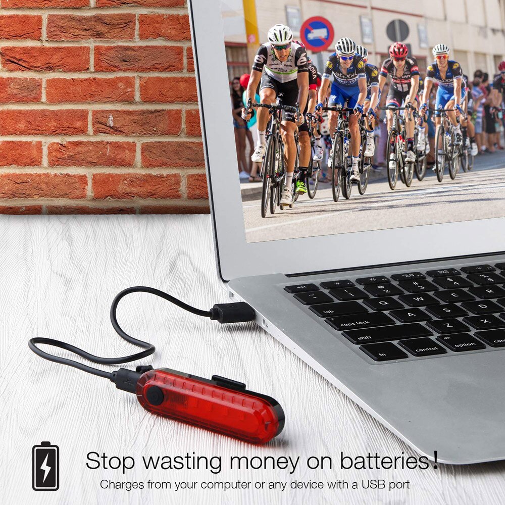Lumino RCS rplastic USB-oplaadbare fietslamp set