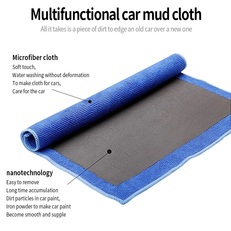 Bilrensning magiske lerhåndklæder til bildetaljerende håndklæde med blåt ler håndklæde vaskeværktøj 30*30cm