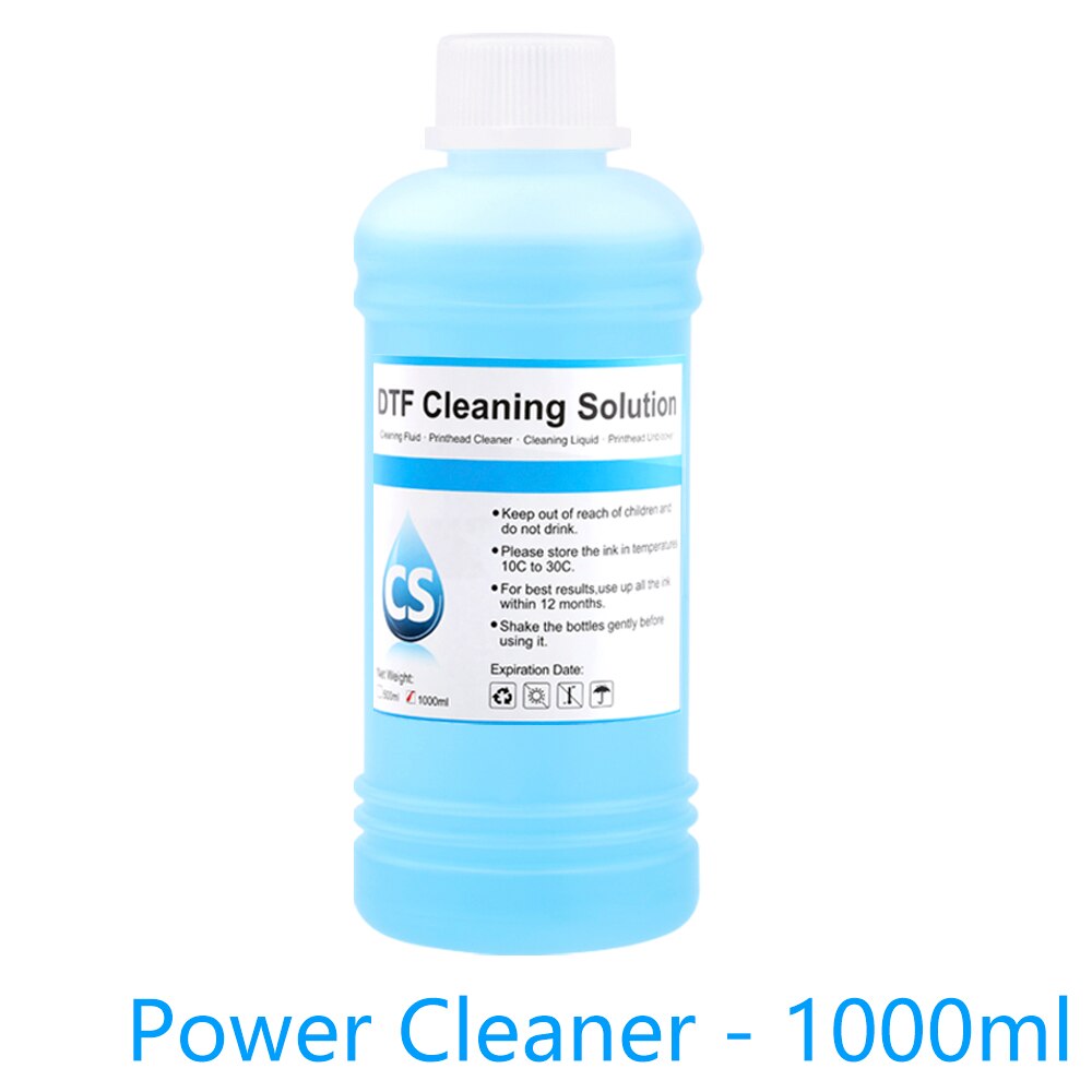 Dtf Inkt Cleaning Oplossing Vloeistof Voor Dtf (Directe Overdracht Film) printer Printkop Buis Schoonmaken (3 Capaciteit Opties): Power Cleaner-1000ml