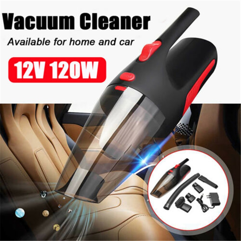 12V 120W Portable HandHeld Car Vacuum Cleaner Wet Dry Cordless Car Plug 5000PA Suction power For Home Car Use