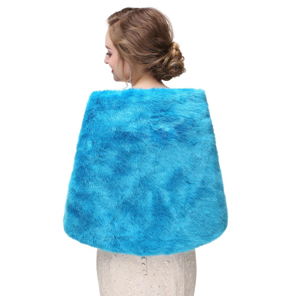 Forevergracedress zachte herfst winter imitatiebont bruid bruiloft wraps bolero jassen bruidsjassen sjaals sjaals  pj410