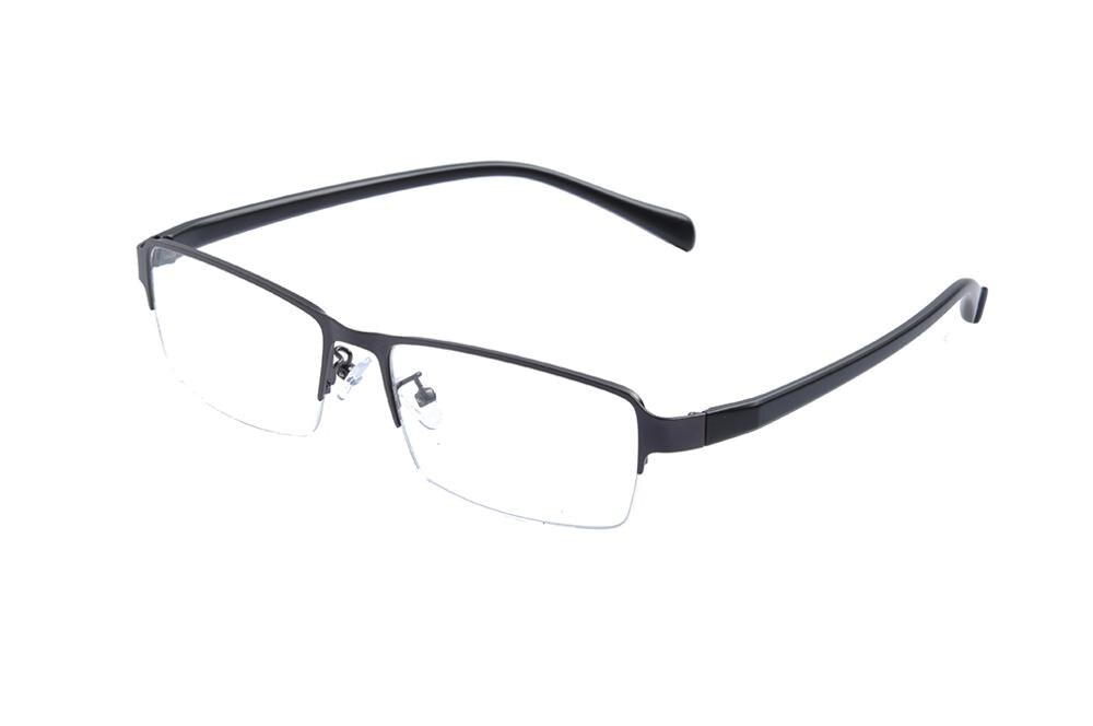 DEDING 60MM Business Oversized Eyewear Frame Super Large Optical Eyeglasses Half Frame Big Head Metal Big Size Glasses DD1455: gray