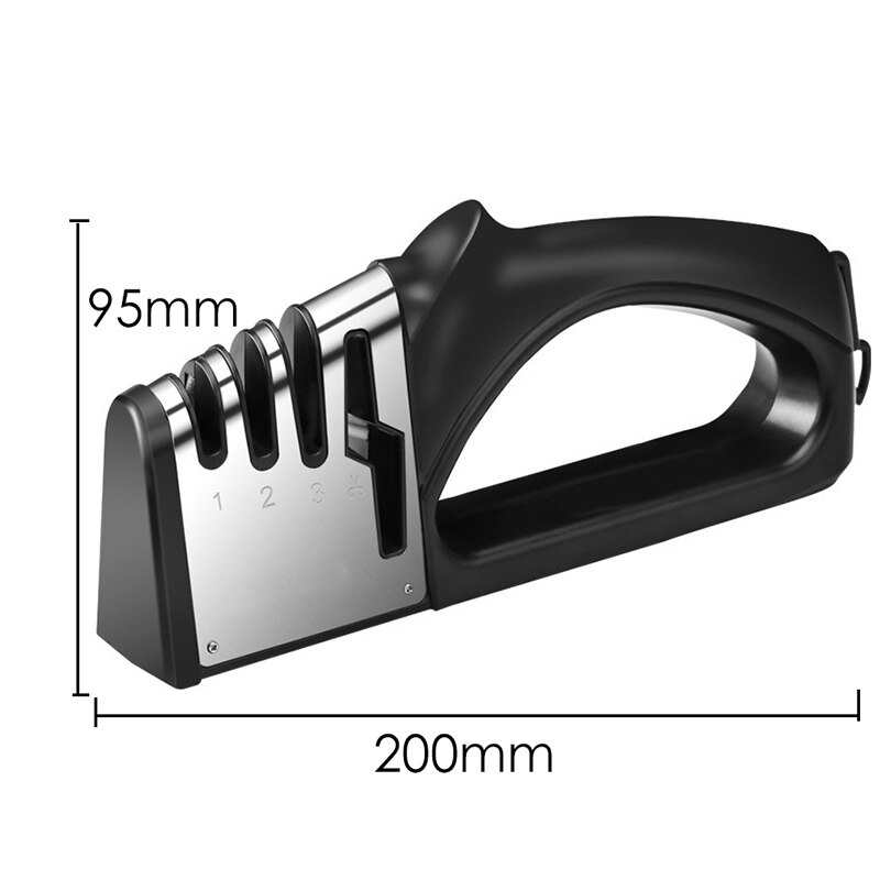 Multifunctionele Messenslijper Automatische Usb Elektrische Fijne Slijpsteen Professionele Keuken Slijpen Quick Keuken Gereedschap: 20x9.5x4cm black