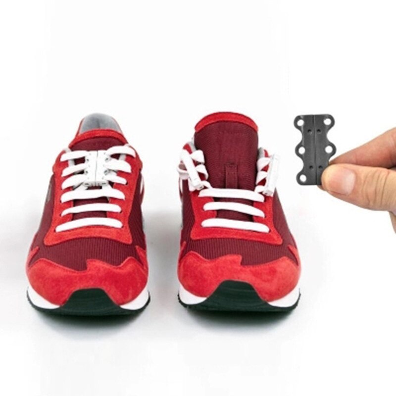 1Pair Novelty Strong Quick Easy Magnetic Shoelaces Strap For Sneakers Shoes Buckles Lock Closure No Tie Men Shoelace Buckle