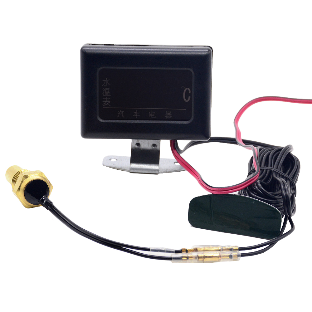1PC 12V 24V Universal Digital Water Temperature Gauges for Car + Water Temperature Sensor Head Plug 10MM 12 14 MM 16MM 17MM 21MM