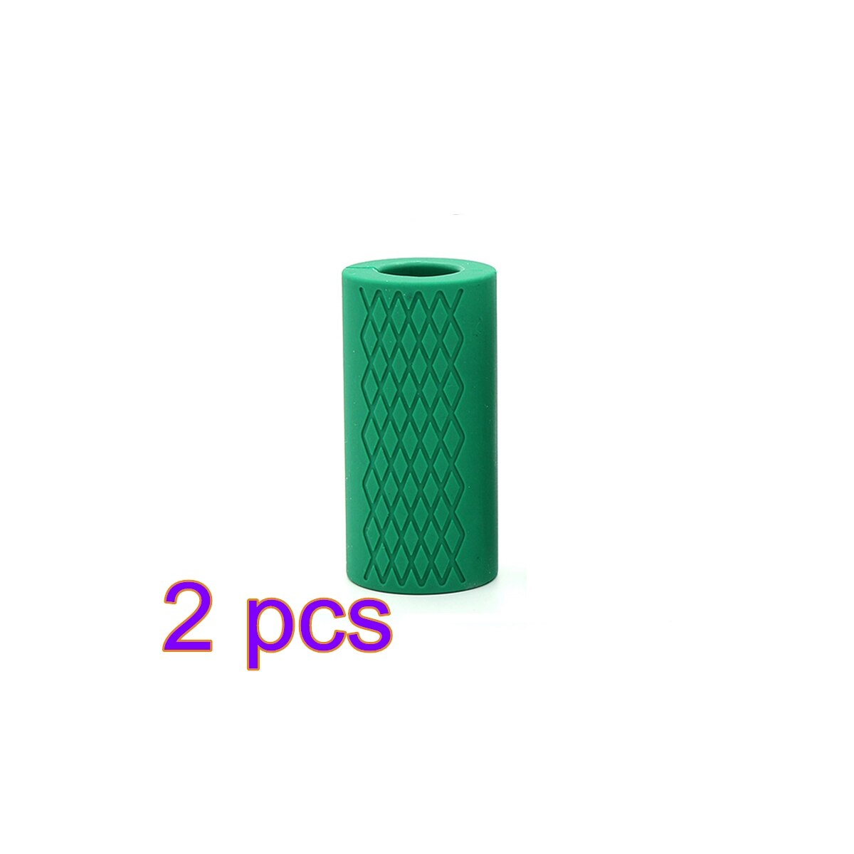 1 Paar Halter Dikke Bar Handgrepen Pull Up Gewichtheffen Ondersteuning Barbell Grip Siliconen Anti-Slip Bescherm Pad Voor Fitness training: 2pcs green
