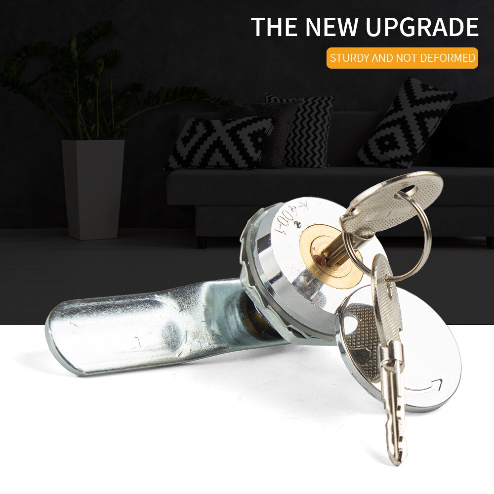 High Door Lock Useful Steady Cam Lock Padlock for Security Door Cabinet Mailbox Drawer Cupboard Camlock 16mm + 2 Keys