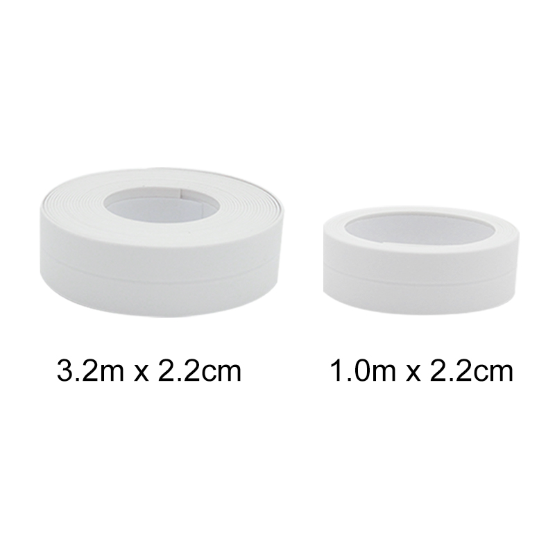 1pc Waterproof Sealing Strip Tape PVC Waterproof Adhesive Sealing Tape Kitchen Bathroom Sink Caulk Strip Corners Sealing Strip