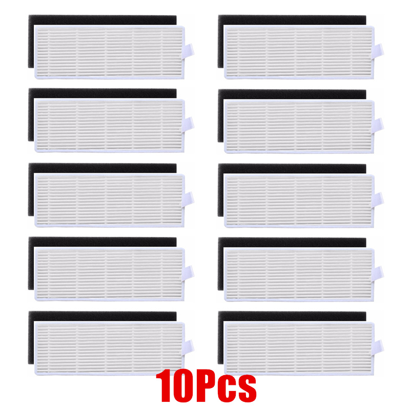 18 unids/lote Robot aspiradora filtro Hepa para ilife A8 a40 a6 a4 a4s partes filtro lateral cepillo danhui robot aspirador partes: Verde claro