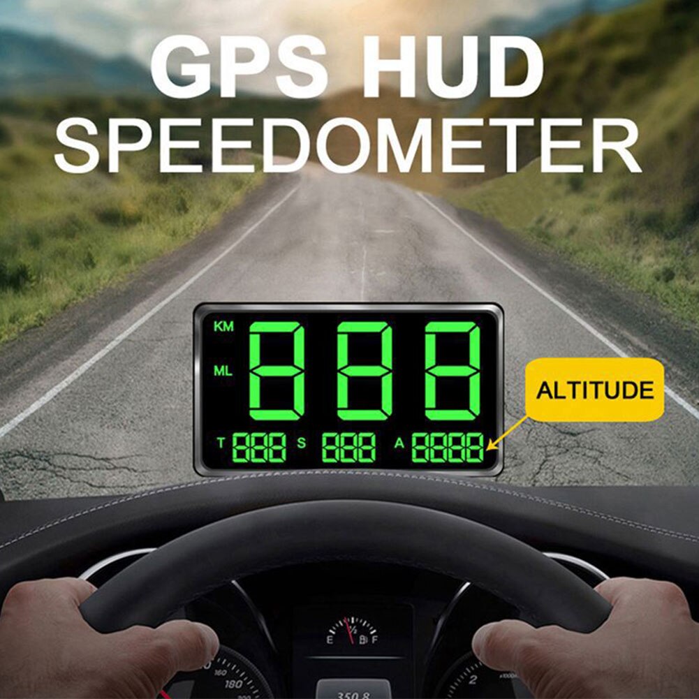 Universal Alarm GPS Speedometer Large Screen Display System Digital Electronics HUD Bike Car Overspeed Warning Motorcycles Truck
