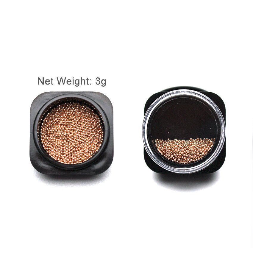 0.8mm 3d metal mikroperler rustfrit stål til negle tilbehør guld negle perler mikro nail art dekorationer nitter mjz 2079