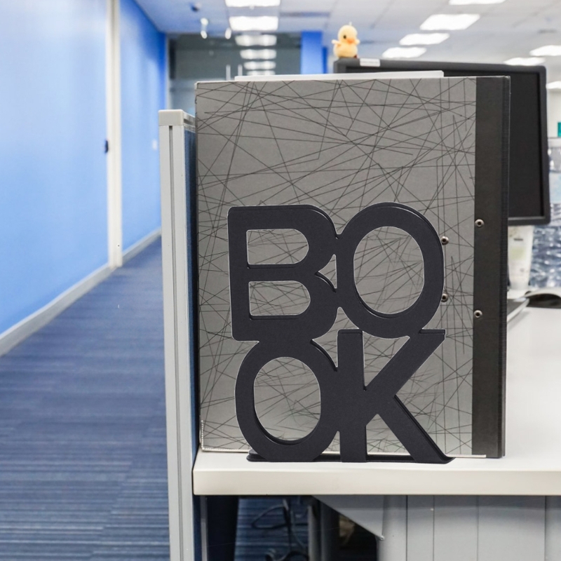 Metal Bookend Decorative Book Stopper Book Binder & Dividers Book Ends Bookends Heavy Duty Book End Holder for School Supplies