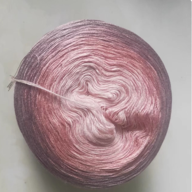 300g Rainbow Gradient Color Cake Yarn Organic Cotton Blend Yarn Segmented splicing line DIY Scarf Shawl Skirt Wool Yarn Crochet: Dark Grey