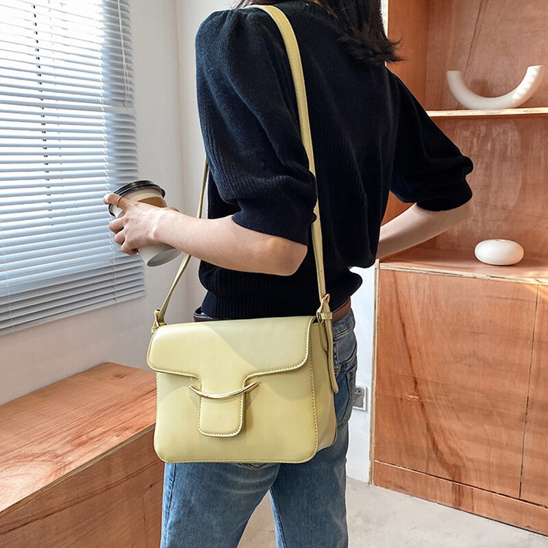 White Crossbody Bags For Women Small Handbag Cute Bag PU Leather Solid Color Hand Bag Ladies Evening Bags